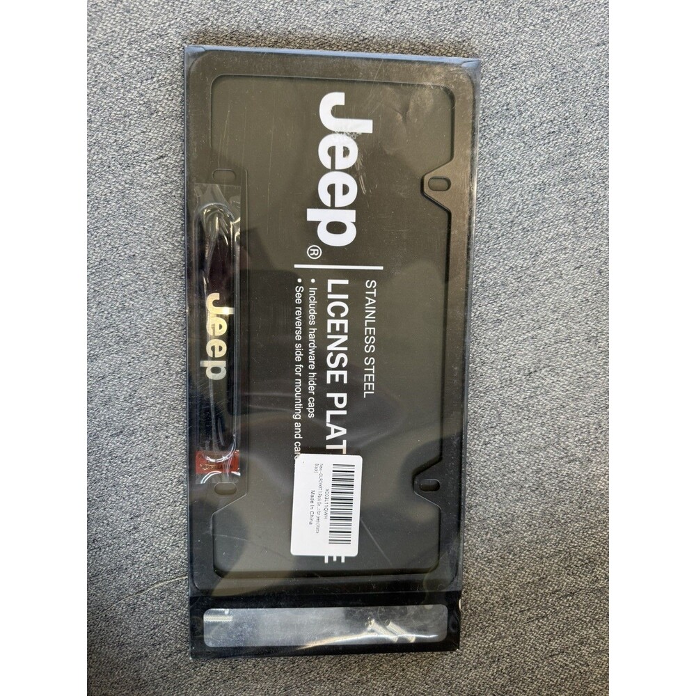 New JEEP matte black Car Truck Suv License Plate Frame Front / Rear